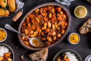 Butter Bean, Sweet Potato & Spinach Stew