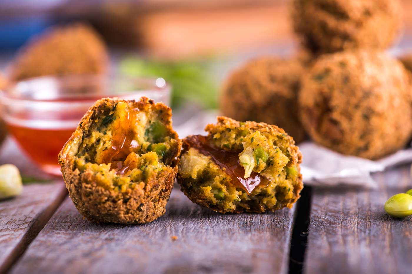 Sweet Chilli Filled Falafels