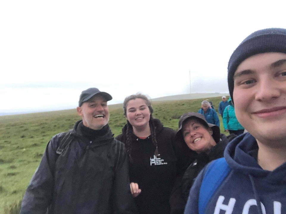 The team completing the 13-mile Dartmoor Midnight Walk