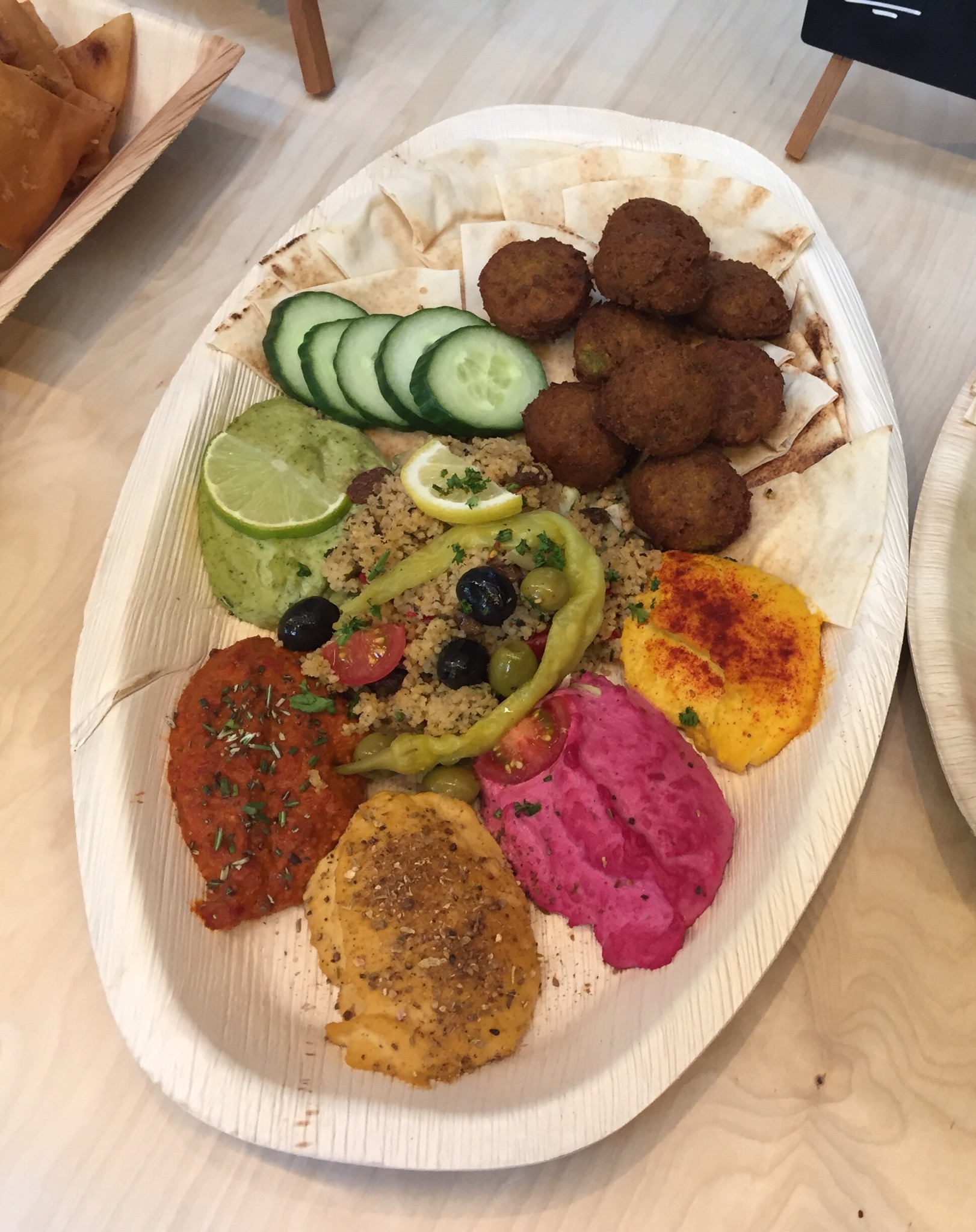 Greek Mezze plate from Maza at FoodHallen