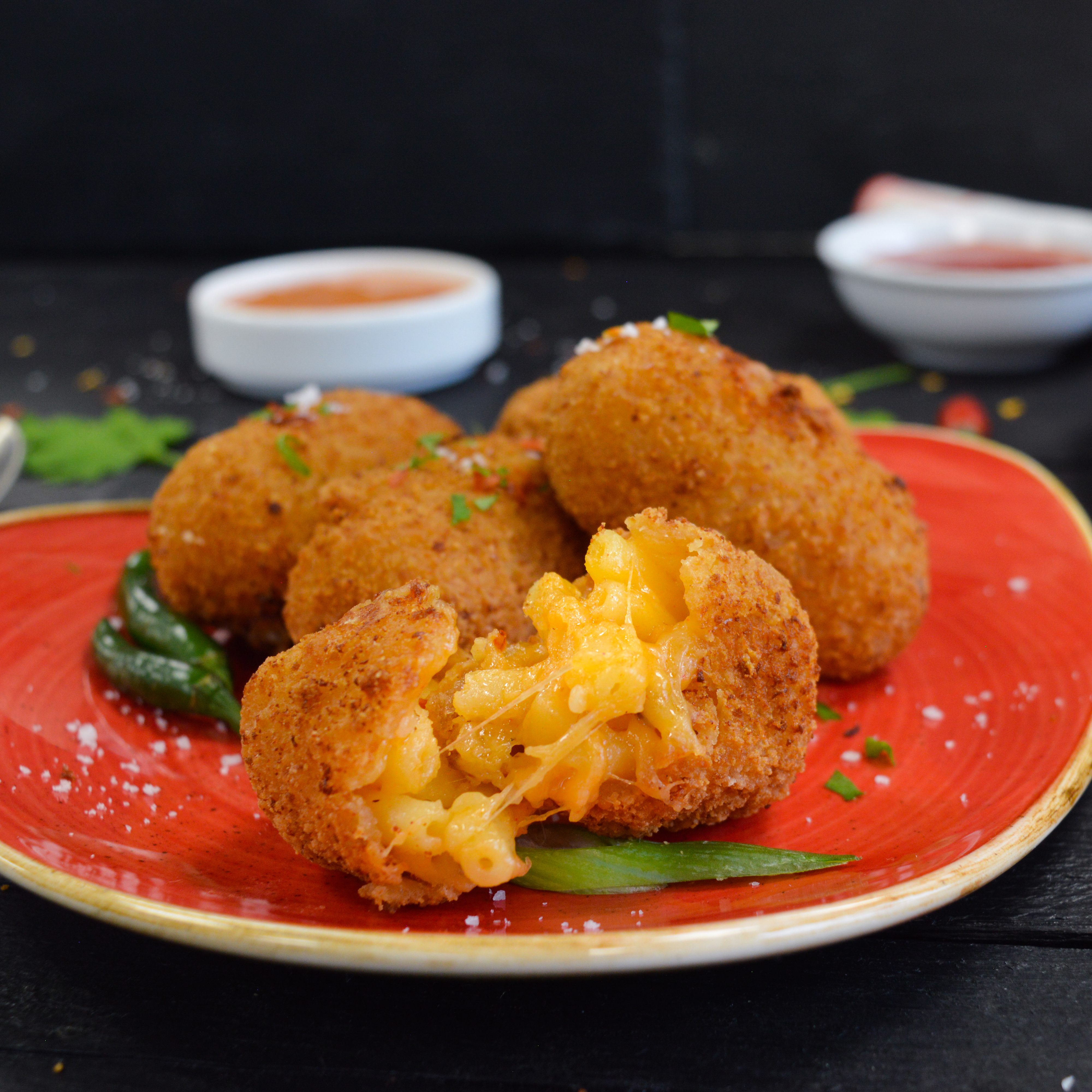 Chipotle mac 'n' cheese croquettes