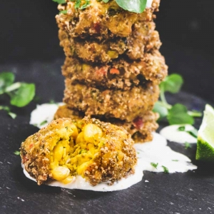 Spicy Sweetcorn Fritters - vegan and gluten-free